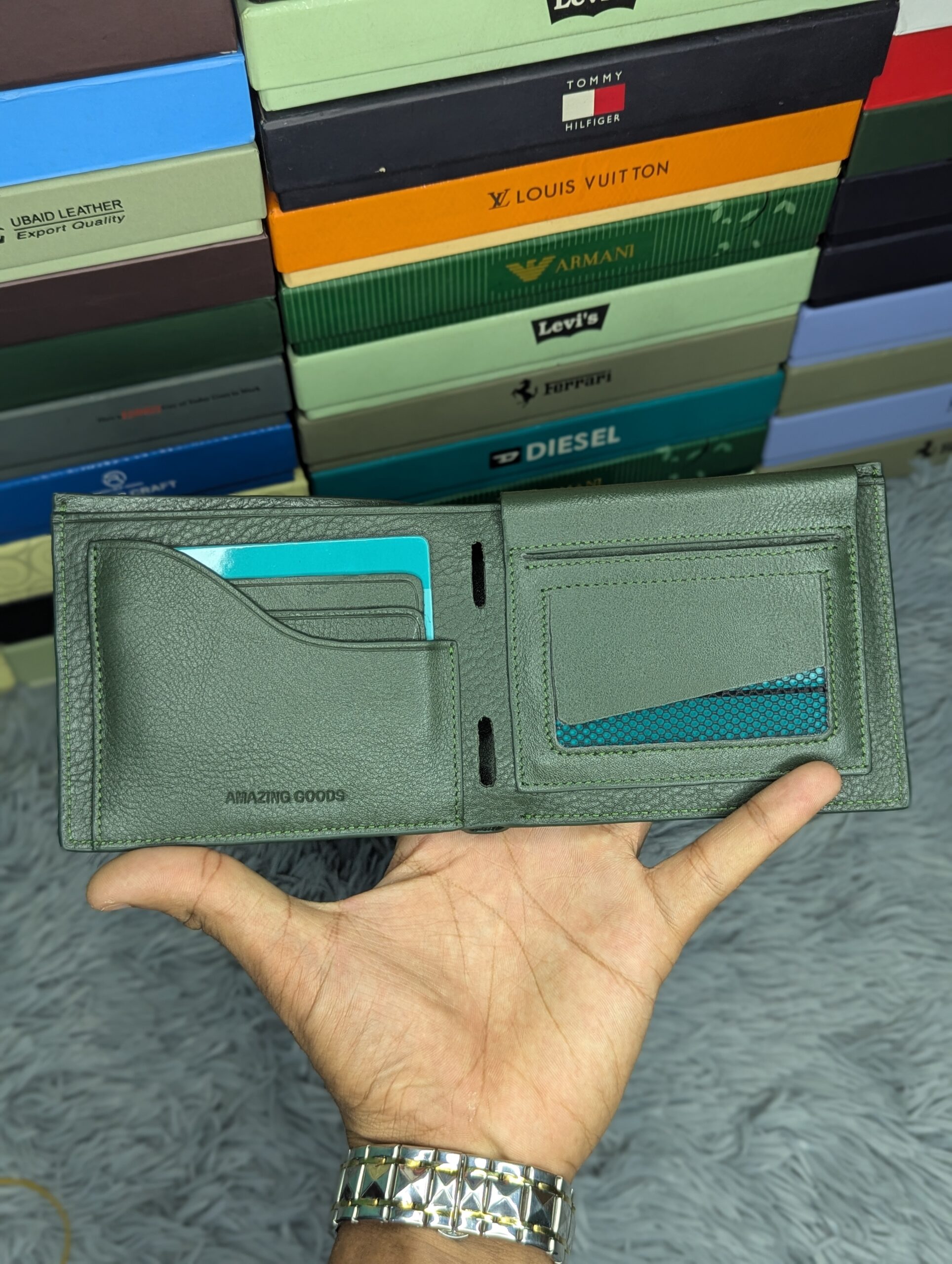 Premium Executive Leather Wallet | Stylish, Slim & Durable | Perfect Gift for Men 🎁Green - Image 3