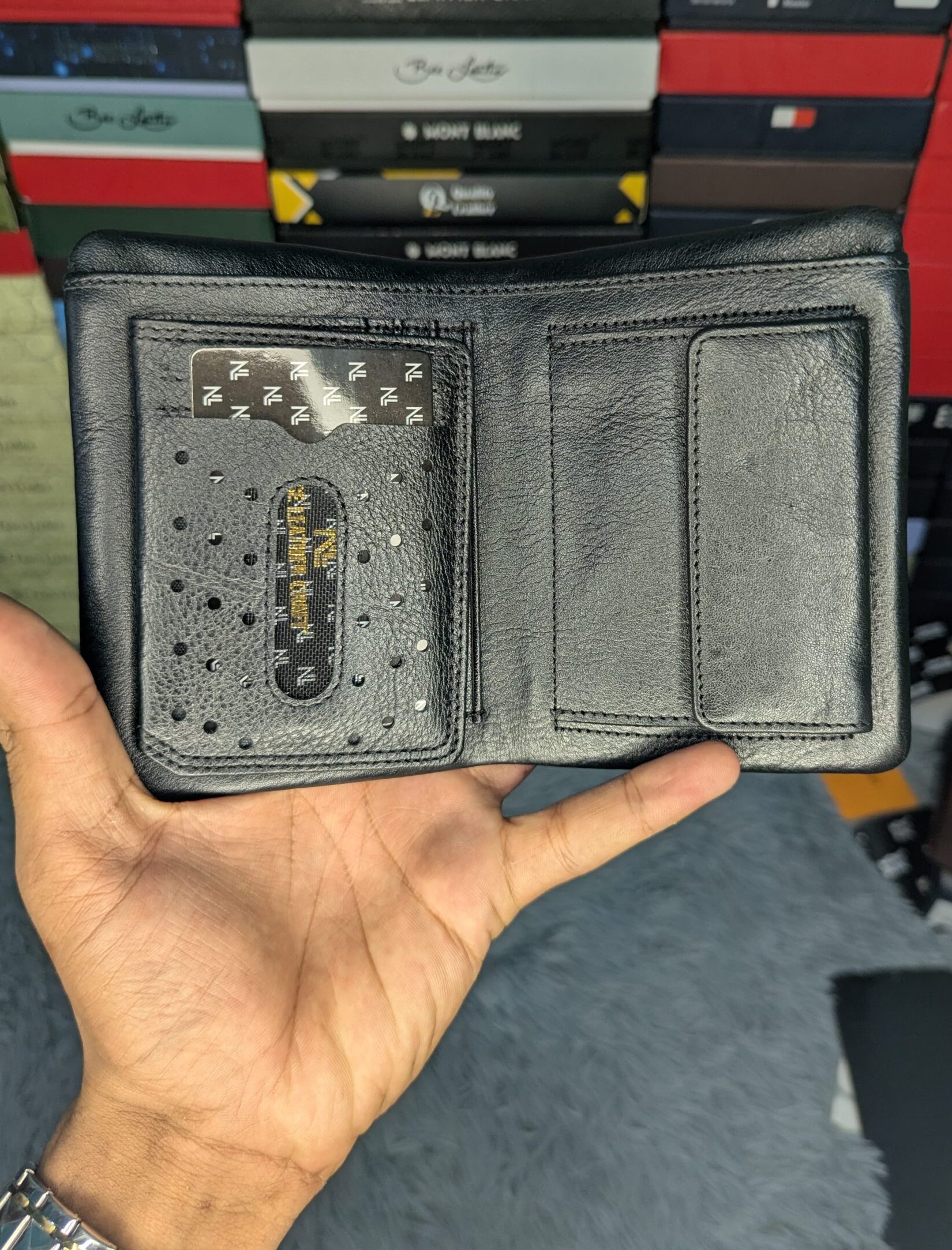 Premium Black Cow Leather Wallet – Stylish Everyday Essential - Image 3
